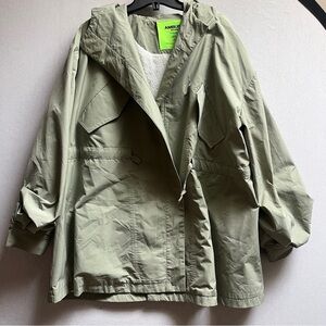 Ambush Green Hooded Sherpa fleece lined Jacket Sz XL